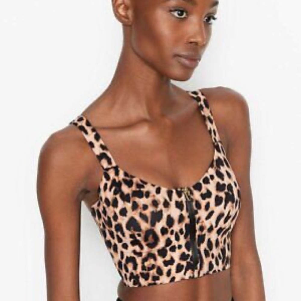 Victoria’s Secret Knockout Medium Support Long Line Front-close Sport Bra